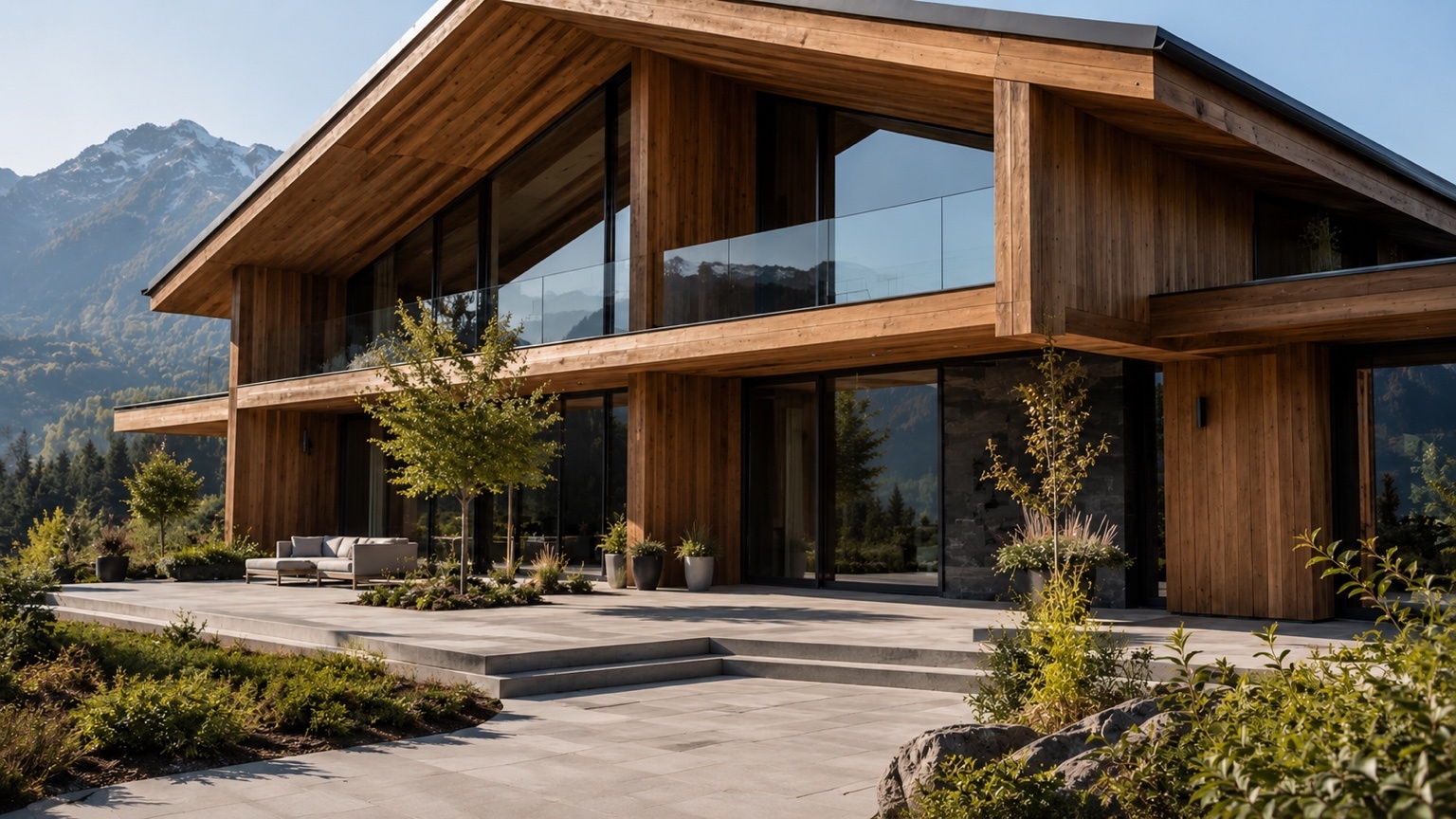Alpine timber residence